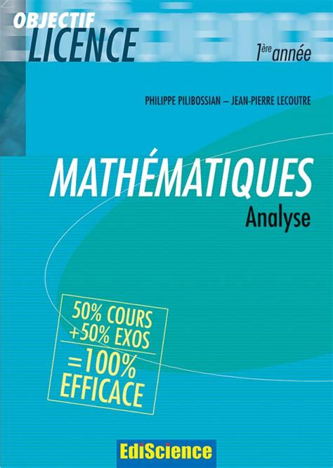 Analyse - 2ème édition - Cours et exercices corrigés | hachette.fr