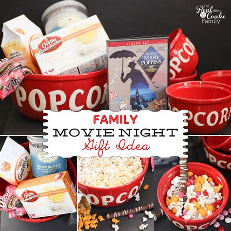 Be sure to include the recipe in your basket so they can enjoy cookies all season. Family Gift Ideas ~ Movie Night in a box (or basket)