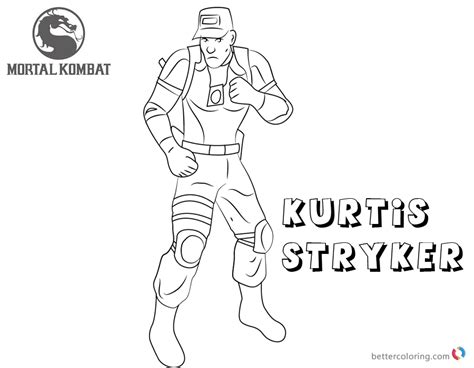 You can download and print them instantly from your computer. Mortal Kombat Coloring Pages Kurtis Stryker - Free ...