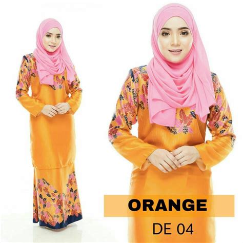 Maybe you would like to learn more about one of these? BAJU KURUNG MODEN DELIA ROYAL SILK ORANGE | Saeeda Collections