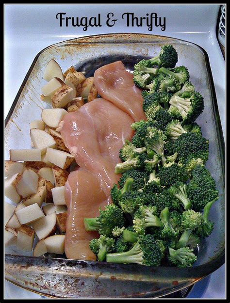 This will help to insure a nice crust on your chicken once it's finished. Frugal & Thrifty : 1 Pan Chicken Dinner