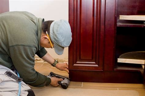 Join our host, jeff wilson, to learn how to install new cabinets in a small kitchen. How to Install Toe Kick Boards for Kitchen Cabinets ...