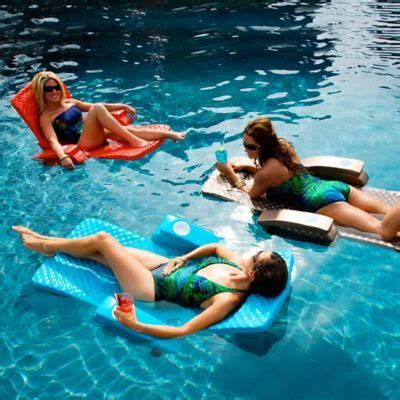 This pool chair features an adjustable seat that allows you to customize the floatation level, and it's comfortable to sit in and recline comfortably. Super Soft Adjustable Recliner Pool Float | Pool floats ...