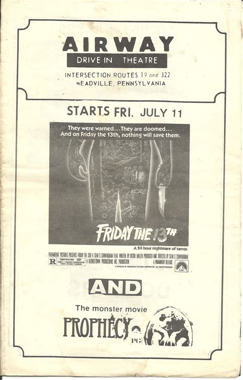 Newest first order movies alphabetically movies ordered by session times. an old airway drive-in flyer..I believe from the late 70's ...