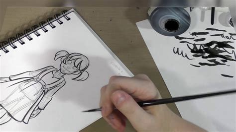 Believe that if you are beginner this tutorial will. Inking Your Character to Life with a Brush - Inktober ...