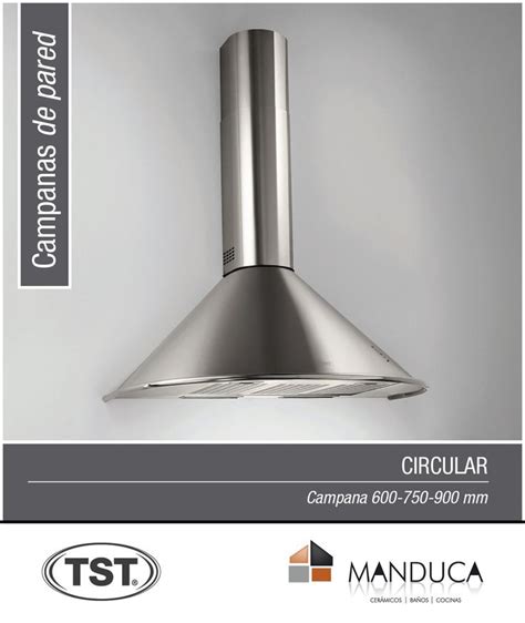 La aluminé de tst es una campana de extracción de cocina con un atractivo diseño en color acero inoxidable esmerilado. Campana de Pared - Circular Motor interno doble turbina 4 ...