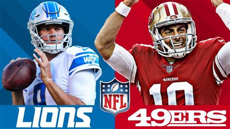 But, on the contrary, it is week 1 of the nfl season, and teams will be rusty. DETROIT LIONS vs SAN FRANCISCO 49ERS - Week 2 (Full Game ...
