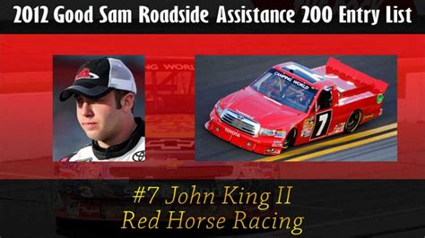 Check spelling or type a new query. 2012 Good Sam Roadside Assistance 200 Entry List - YouTube