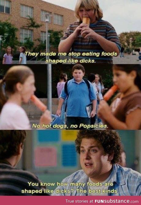 Funny, hangover, characters, superbad, grown. D*ck shaped food | Superbad, Movie quotes, Funny pictures