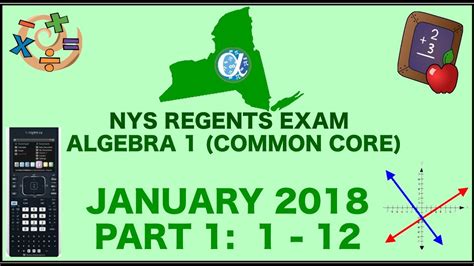 If f(x) = 2(3x) + 1, what is answer: NYS Algebra 1 Common Core January 2018 Regents Exam || Part 1 #'s 1-12 ANSWERS - YouTube