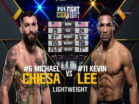 This is kevin lee next fight and michael chiesa next fight. Michael Chiesa vs Kevin Lee Full Fight UFC Fight Night 112 ...