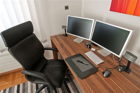 Office furniture office table office desk. A Showcase of Minimalist Workstations | Home office setup ...