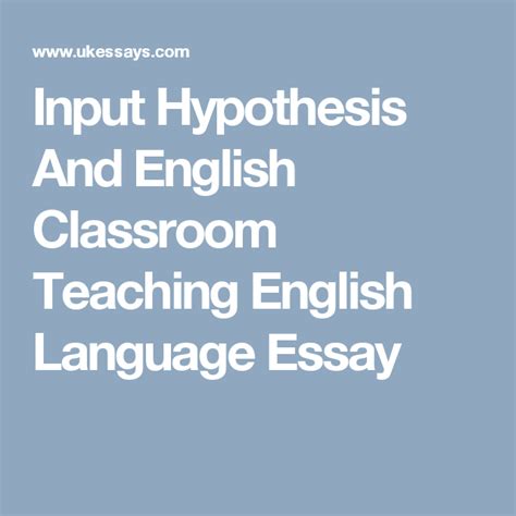 Check spelling or type a new query. Input Hypothesis And English Classroom Teaching English ...
