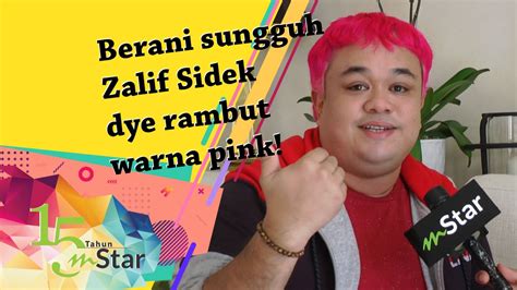 Sabtu, 4 julai 2020, 9:00 malam. Zalif Sidek perjelas tujuan 'dye' rambut warna merah jambu ...