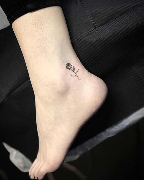 Ankle tattoo are a part of beauty for women, these days ankle tattoos are gaining popularity: 23 Chic Small Rose Tattoos for Women | Page 2 of 2 | StayGlam