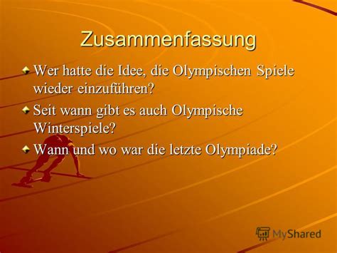 Die olympischen sommerspiele und die olympischen winterspiele. Презентация на тему: "Olympische Spiele Sport treiben ...