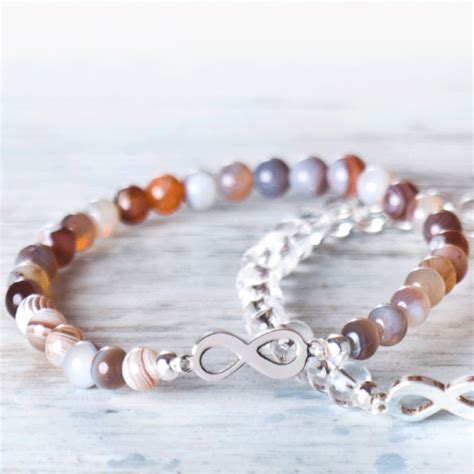 Looking for a wider audience? Armband »Unendlichkeit«, Botswana Achat - Schirner Onlineshop