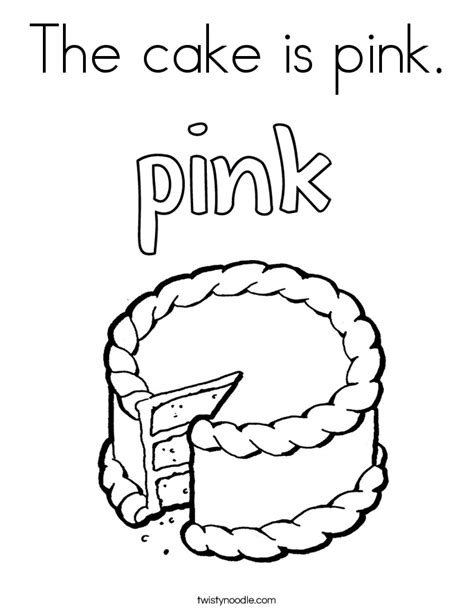 Relax and unwind your emotions with our inspirational and affirmative designs (pink floyd legendary coloring books) The cake is pink Coloring Page - Twisty Noodle