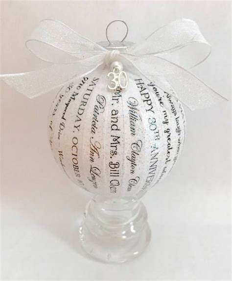 Pearl anniversary gifts for parents. 30th Anniversary Gift for Parents/Friends ~ Personalized ...