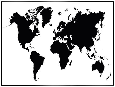 Weltkarte welt karte landkarte silhouette schwarz buy this stock vector and explore. Minimalistisches Wandbild von Weltkarte in schwarz weiß ...