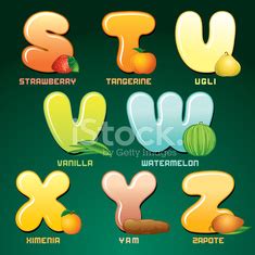 This page is a list of words that come from a specific source and should not be changed. Vector de Fruits In Alphabetical Order. Vector | Royalty Free