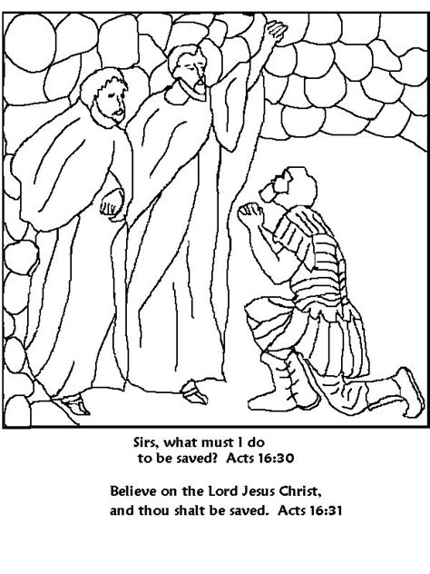 Download and print this sequenced bible coloring page to teach the story of paul's conversion. Paul And Silas In Jail Coloring Page at GetColorings.com ...