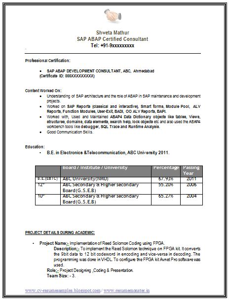 Sap cv sample, database administration, financials, client facing, sap hcm, job description, purchasing. Over 10000 CV and Resume Samples with Free Download: SAP ...