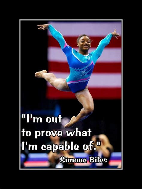 I understood that what matters is the work: Simone Biles 'What I'm Capable of' Gymnastics Quote Poster ...