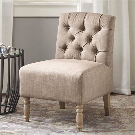 Madison Park Lola Armless Accent Chair | Accent chairs, Armless accent chair, Tufted accent chair