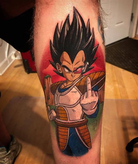 Dragon ball z, started off as a comic book then turned into its own tv show and is still being made today. Vegeta tattoo done by @gerardo.tattoos Visit ...
