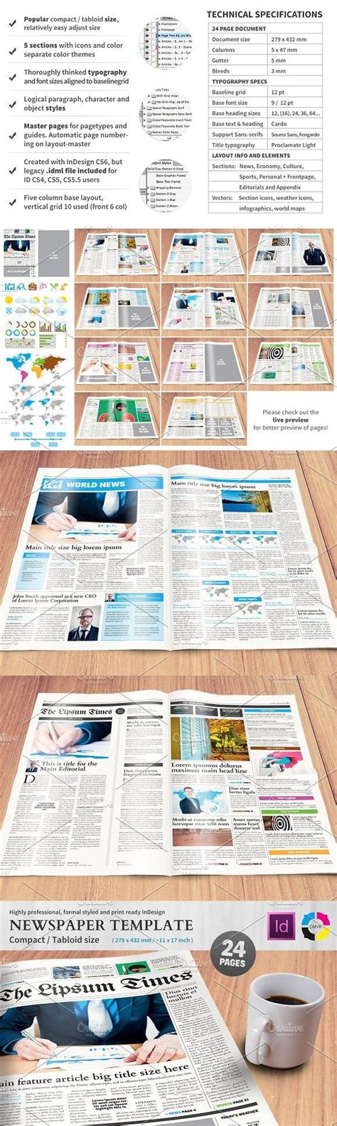 Tabloid newspaper printing is less expensive than ever at makemynewspaper. Newspaper Template - compact/tabloid | Newspaper template ...