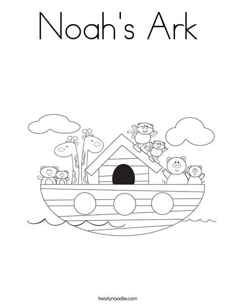 Noah animals coloring pages | facebook downloads click here for a free… coloring page bible noahs ark bible noahs ark. Noah's Ark Coloring Page - Twisty Noodle