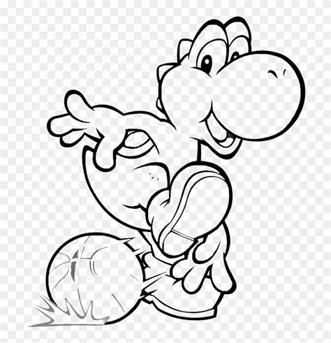 Kopatych loves to play basketball in his spare time super mario plays basketball. Free Printable Yoshi Coloring Pages For Kids - Basketball ...