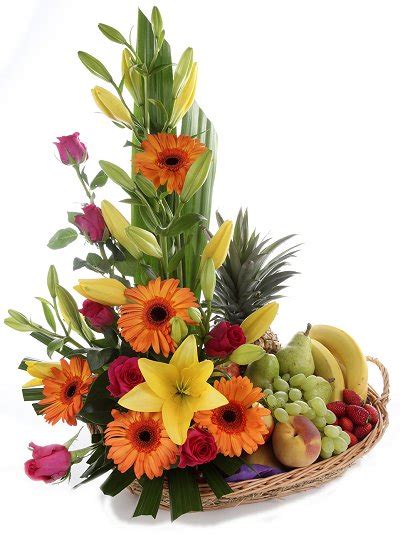 Maybe you would like to learn more about one of these? Gerbera Surprise Fruit Basket | Florist Auckland ...