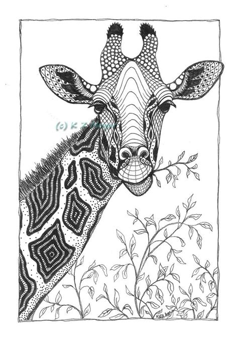 I specialize in simple because it's the best and only i really enjoy doing animal drawings, it only takes a bit of concentration to get the outline right and then the rest is easy. Animal Portrait Drawings Dressed with Zentangle Textures | Giraffe art, Giraffe drawing ...