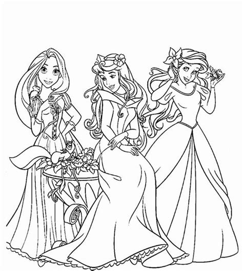 Gambar mewarnai princess elsa art design warna pencetakan y. Gambar Princess Untuk Mewarnai