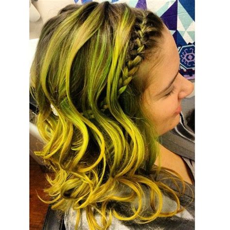 Is it safe to dye dark hair at home? Dark black hair with yellow dyed streaks. Amazing ...