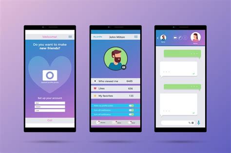Officially ready to find someone to spend forever with? Dating app interface concept | Free Vector