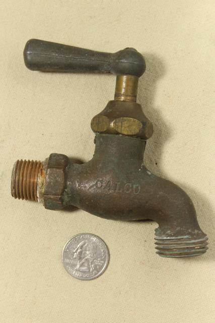 Something shiny for a change! vintage bronze tap faucet, CALCO California Brass solid ...