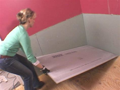 Watch online and download we got married: Lay Subfloor Bathroom - How to Install Tile Backer Board ...