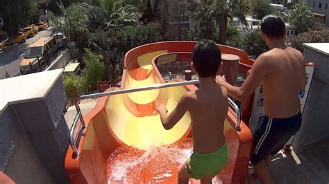 Is that cactus a bastion of potable water, or will you regret your efforts to get past its perilous spines? Orange Body Water Slide at Pirates of the Cactus - YouTube