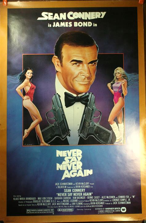 In my view, 'never say never again' has got just about the best cast of any bond film, beginning with the best james bond, sean connery; NEVER SAY NEVER AGAIN, Sean Connery Kim Basinger Ian ...