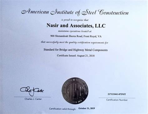 Currently the company is associated with nasir sabaruddin & associates. Nasir and Associates is now officially AISC Certified ...