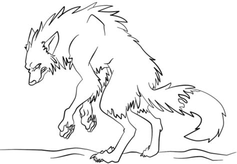 We have wolf coloring pages for adults, kids and preschoolers. Scary Werewolf coloring page | Free Printable Coloring Pages