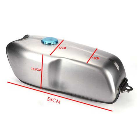 Includes chrome locking gas cap with keys and a petcock for use with 3/16 fuel line. 9L / 2.4 Gallon Universal Custom Cafe Racer Gas Fuel Tank ...