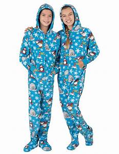 Footed Pajamas Footed Pajamas Winter Wonderland Kids Hoodie Fleece