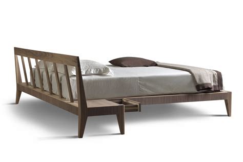 L 164 h 85 p 200 cm, per. Letto matrimoniale / moderno / con comodini / in noce ...