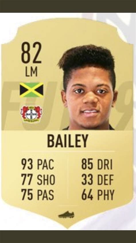 Leon bailey is a jamaican professional football player who best plays at the center attacking midfielder position for the bayer 04. Leon Bailey Fifa 19 : FIFA