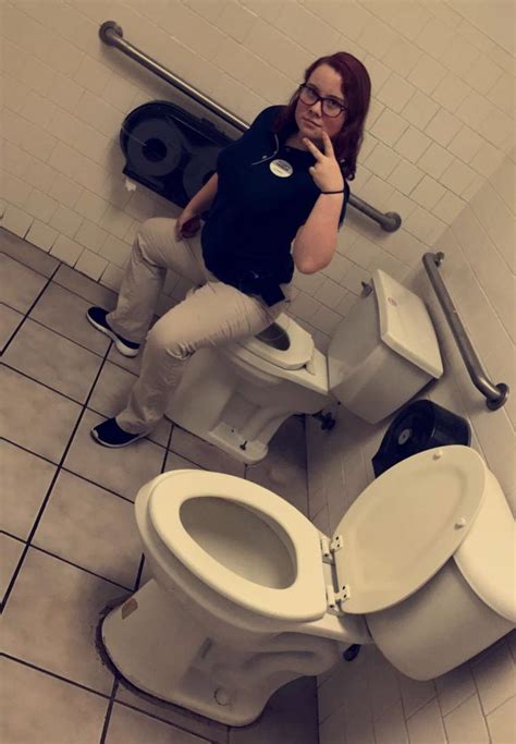 This gas station bathroom had two toilets side by side ...