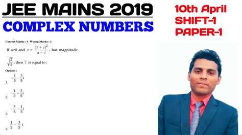 Check spelling or type a new query. JEE Mains 2019 question | Complex Numbers IIT JEE | JEE ...